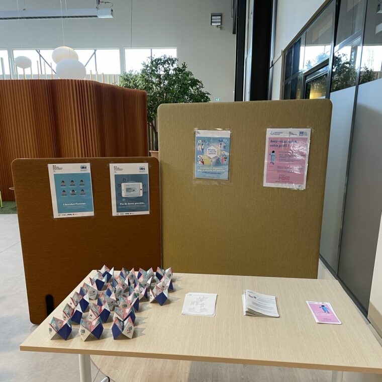 Stand sur le thème des droits des patients.