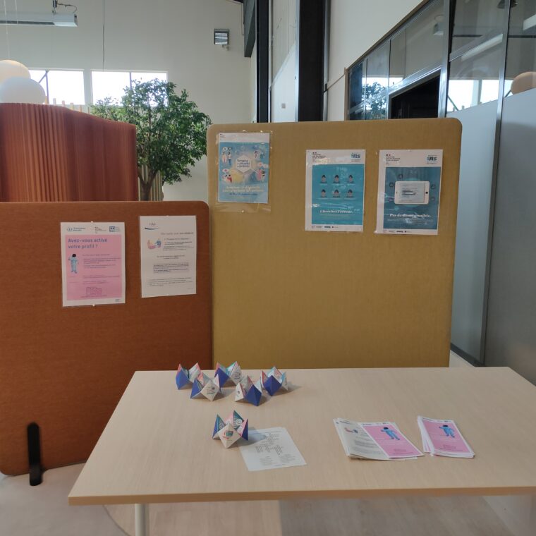 Stand à destination des patients.