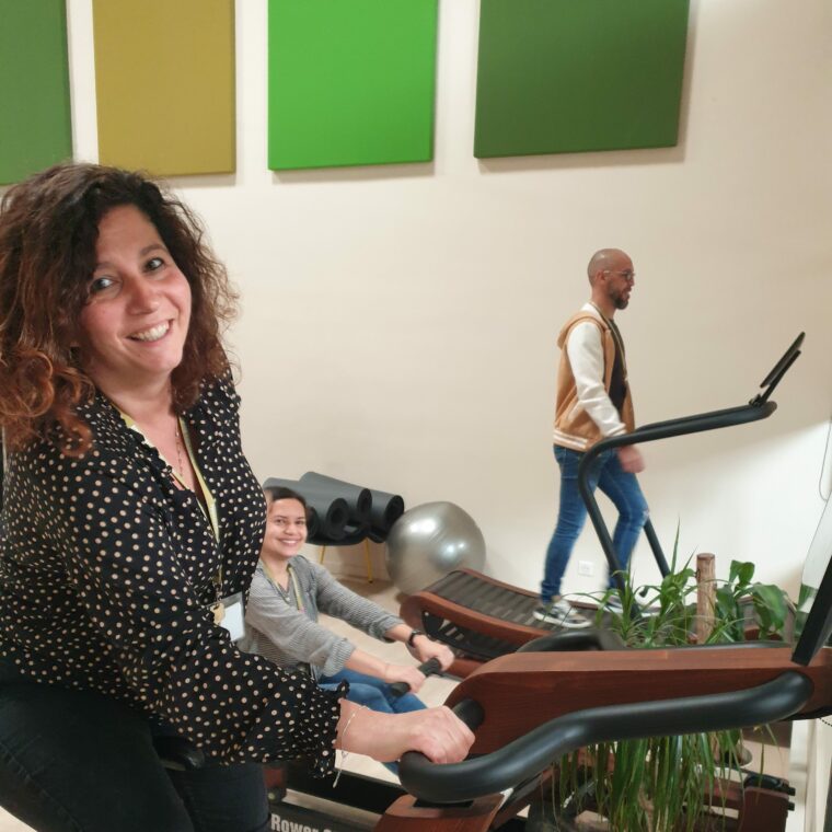 Les professionnels de Psypro participant au challenge sportif.
